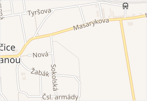 Masarykova v obci Němčice nad Hanou - mapa ulice