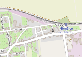 Nad Cukrovarem v obci Němčice nad Hanou - mapa ulice