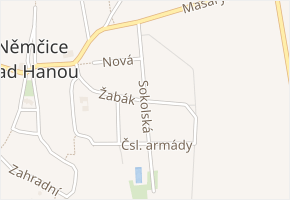 Sokolská v obci Němčice nad Hanou - mapa ulice