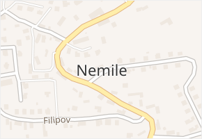 Nemile v obci Nemile - mapa části obce