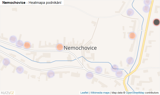 Mapa Nemochovice - Firmy v části obce.
