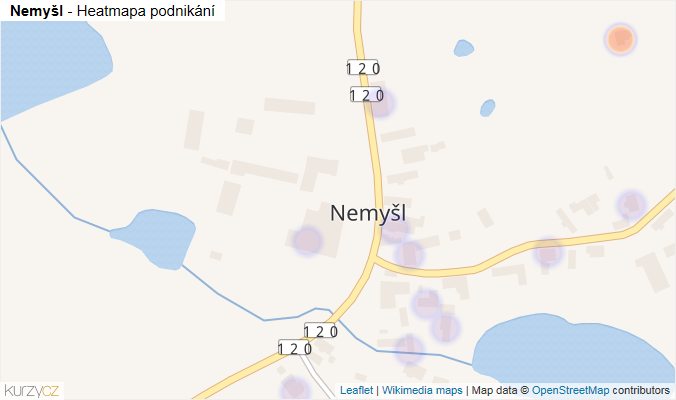 Mapa Nemyšl - Firmy v části obce.