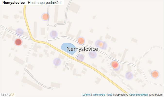 Mapa Nemyslovice - Firmy v části obce.