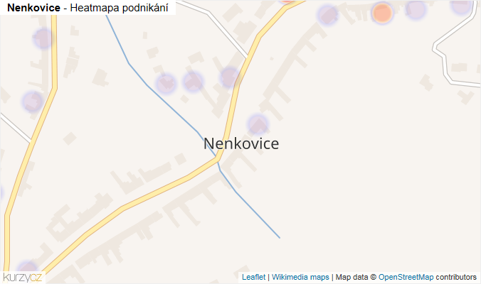 Mapa Nenkovice - Firmy v části obce.