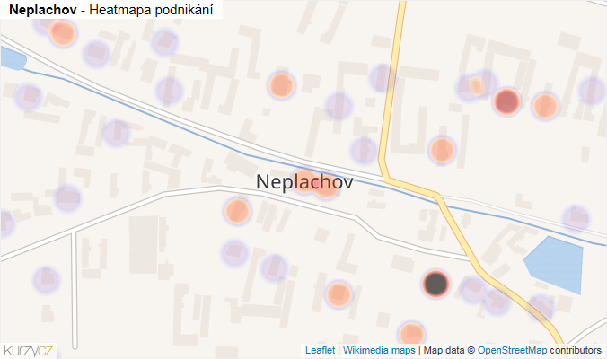 Mapa Neplachov - Firmy v části obce.