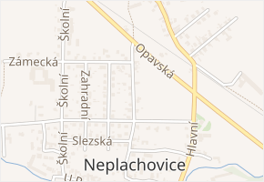 Černý chodník v obci Neplachovice - mapa ulice