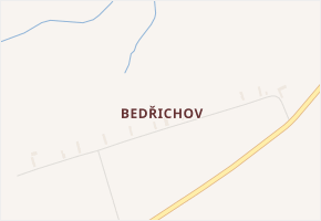 Bedřichov v obci Nepoměřice - mapa části obce