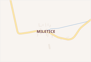 Miletice v obci Nepoměřice - mapa části obce