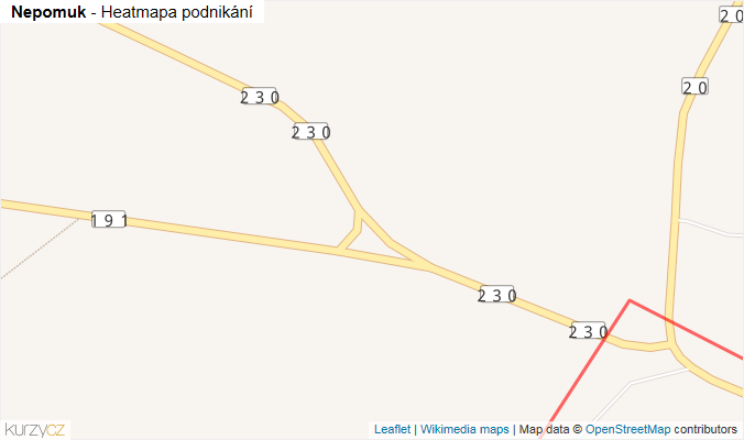 Mapa Nepomuk - Firmy v obci.