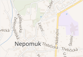 Lesní v obci Nepomuk - mapa ulice