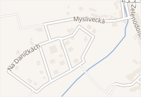 Na Daníčkách v obci Nepomuk - mapa ulice