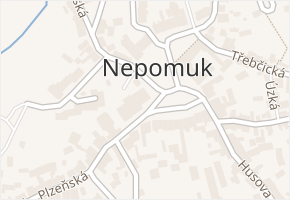 náměstí Augustina Němejce v obci Nepomuk - mapa ulice