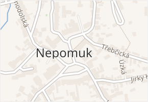 Nepomuk v obci Nepomuk - mapa části obce