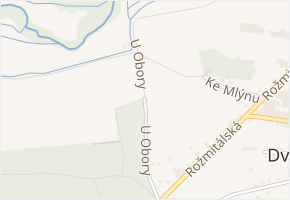 U Obory v obci Nepomuk - mapa ulice