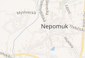 Za Kostelem v obci Nepomuk - mapa ulice