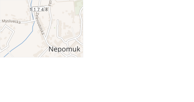 Zelenodolská v obci Nepomuk - mapa ulice