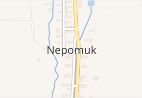 Nepomuk v obci Nepomuk - mapa části obce