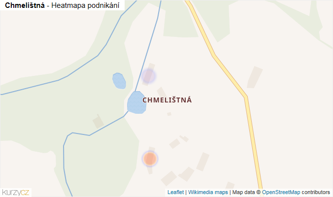 Mapa Chmelištná - Firmy v části obce.