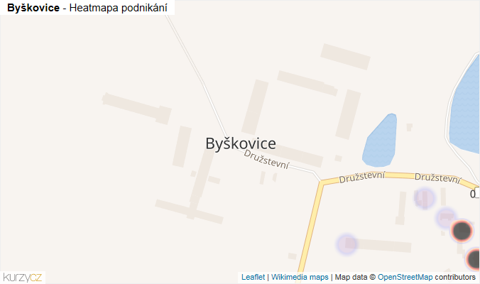 Mapa Byškovice - Firmy v části obce.