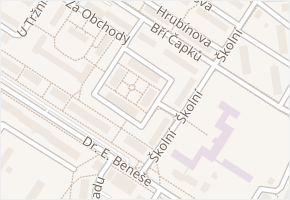 Čtvercová v obci Neratovice - mapa ulice