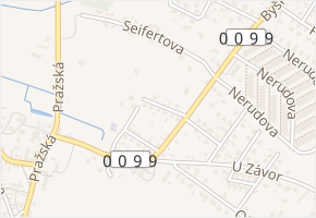 Jabloňová v obci Neratovice - mapa ulice