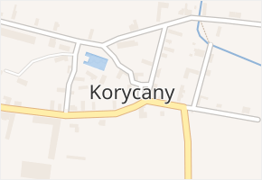 Korycany v obci Neratovice - mapa části obce