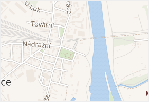 Kostomlatského sady v obci Neratovice - mapa ulice