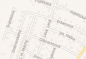 Levá v obci Neratovice - mapa ulice