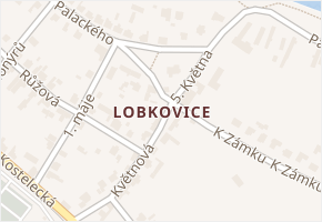 Lobkovice v obci Neratovice - mapa části obce