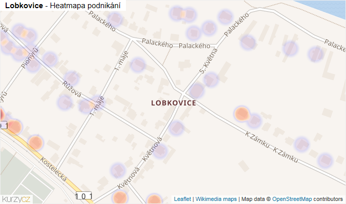 Mapa Lobkovice - Firmy v části obce.