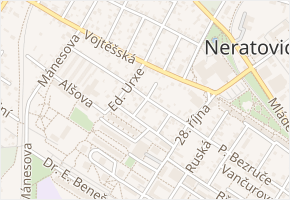 Lomená v obci Neratovice - mapa ulice
