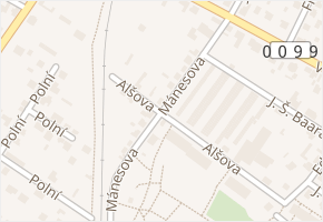 Mánesova v obci Neratovice - mapa ulice