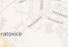 Masarykova v obci Neratovice - mapa ulice