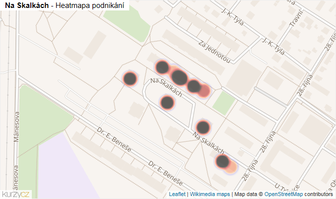 Mapa Na Skalkách - Firmy v ulici.