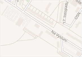 Na Výsluní v obci Neratovice - mapa ulice