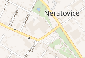 nám. Republiky v obci Neratovice - mapa ulice