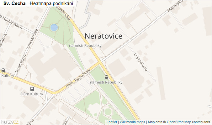Mapa Sv. Čecha - Firmy v ulici.
