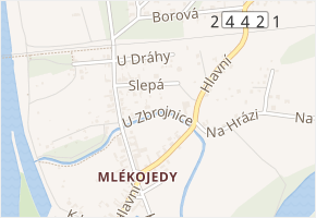 U Zbrojnice v obci Neratovice - mapa ulice