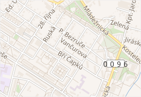 Vančurova v obci Neratovice - mapa ulice