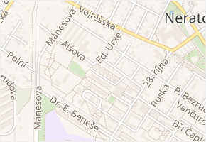 Za Jednotou v obci Neratovice - mapa ulice