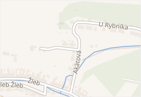 U Cihelny v obci Neslovice - mapa ulice