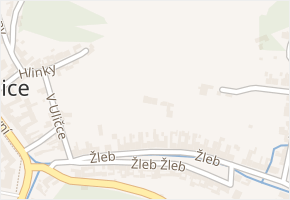 V Uličce v obci Neslovice - mapa ulice