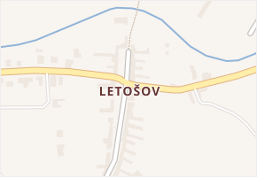Letošov v obci Nesovice - mapa části obce