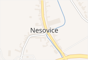 Nesovice v obci Nesovice - mapa části obce