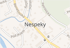 Nespeky v obci Nespeky - mapa části obce