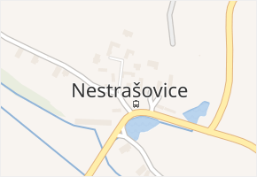 Nestrašovice v obci Nestrašovice - mapa části obce