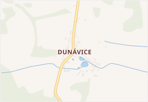 Dunávice v obci Netvořice - mapa části obce