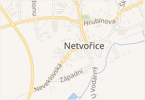 Mírové náměstí v obci Netvořice - mapa ulice