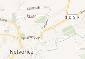 Školní v obci Netvořice - mapa ulice