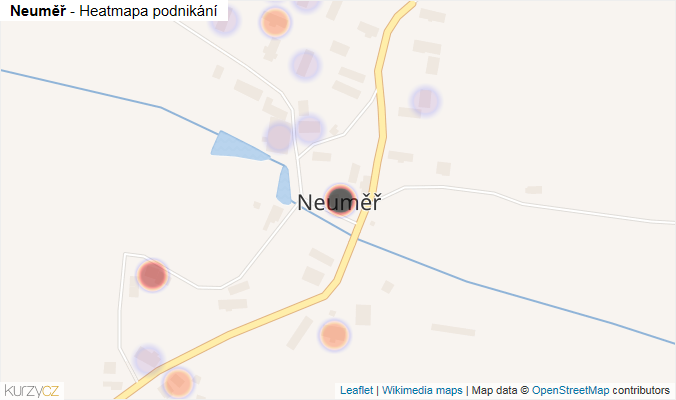 Mapa Neuměř - Firmy v části obce.
